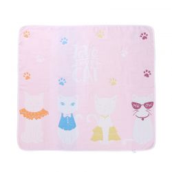 粉色猫咪浴巾